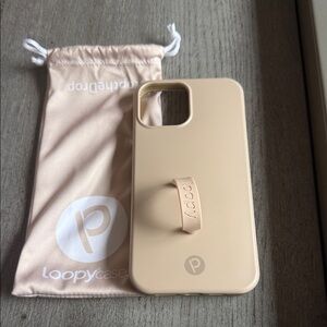 Loopy Case Nude/Beige Phone Case with Integrated Grip Loop